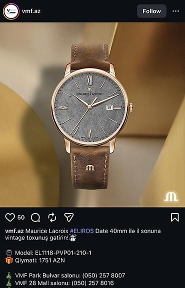 saat satisi: MAURICE LACROIX EL1118-PVP01-210-1 (İsveçrə) VMF-dən hədiyyə — 3