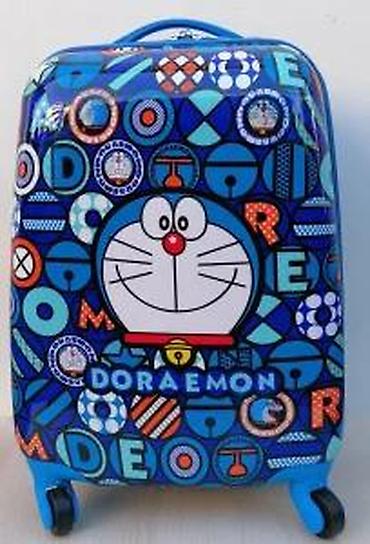 Putni koferi i torbe: Set kofera Doraemon – 2 komada - Dizajn: šareni plavi print sa likom — 28