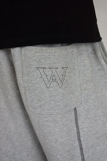 kiwi geyimi: Unisex boz rəngli geniş kəsimli sweatpants - Parça: yumşaq, qalın — 2