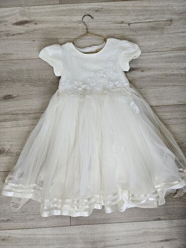 платье детское на новый год: Детское платье, цвет - Белый