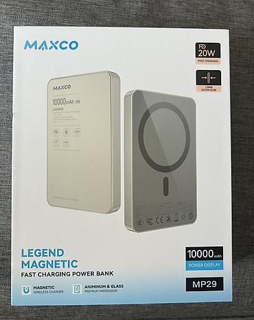 alfon 13 pro: MAXCO Legend Magnetic MP29 – Sürətli Enerjiləndirmə Power Bankı - — 2