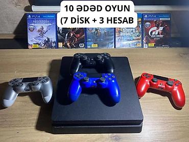 ps4 kontrol: PS4 Slim oyun konsolu dəsti 📦 DƏSTƏ DAXİLDİR: 🔹 Konsol PlayStation 4 — 1