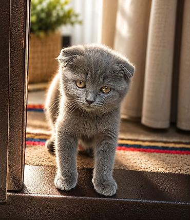 скоттиш фолд черный цена: Шотландский котёнок с вислыми ушами (Scottish Fold), окраса голубой — 1
