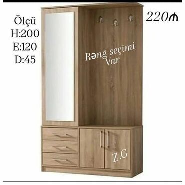 вешалка шкаф: Yeni, Düz dolab, Dəhliz dolabı