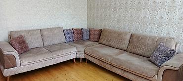 Divan və kreslo dəstləri: Künc divan dəsti - L formalı, 2 hissədən ibarət künc divan; geniş — 3