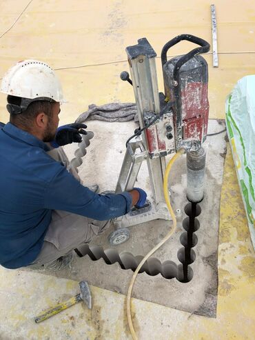 Beton işləri: #Betonkesme #betondeşmə Beton kubik kərpic - dən kəsim deşim — 13