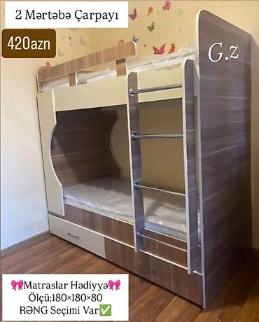 2 mertebe kravat: *2 Mərtəbə Çarpayı ✔️420Azn* ✔️Rəng seçimi sərbəst ✔️Ölçü: 180/80 — 1