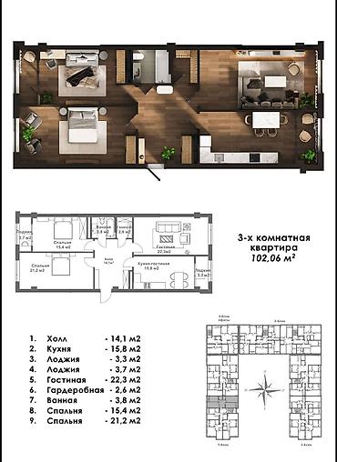 Новостройки от застройщика: Строится, Элитка, 2 комнаты, 49 м² — 11