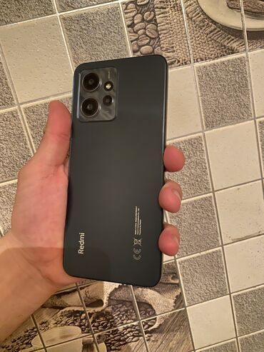 xiaomi note 12 pro qiymeti: Xiaomi Redmi Note 12, 128 GB, rəng - Qara, 
 Sənədlərlə, Barmaq izi, Face ID