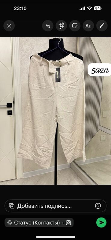 Dəstlər, kostyumlar: Qadın geyimləri 1) Bej rəngli trikotaj dəst – 10 AZN - V-yaxa — 15