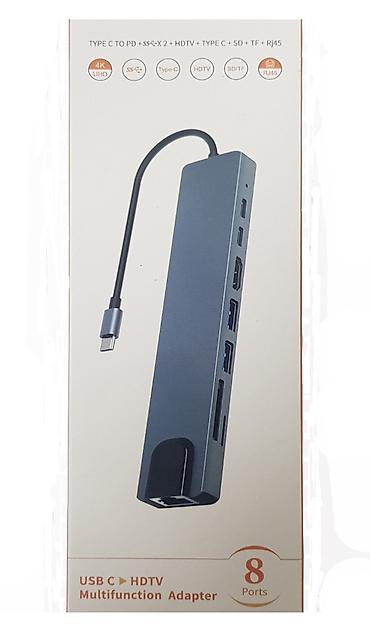 thunderbolt display: Хаб 8 in 1 - Type-С to HDMI x 1 + USB3.0 x 2 + PD x 1 + SD/TF x 1 + — 8