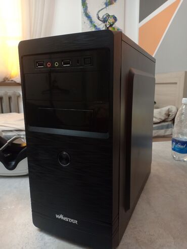 офисные компьютеры: ПК корпусу, Жаңы, Winstar, Micro-ATX, түсү - Кара