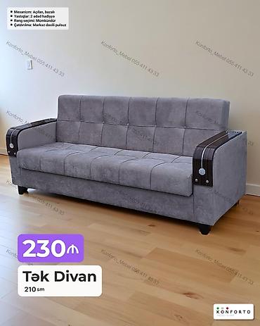 Tək divan – 210 sm - Açılan mexanizmli, bazalı model: gündəlik oturma lalafo.az -da Tək divan – 210 sm - Açılan mexanizmli, bazalı model: gündəlik oturma