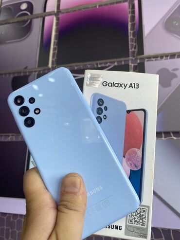 samsung a13 qiyməti: Samsung Galaxy A13, 64 ГБ, цвет - Голубой, Отпечаток пальца