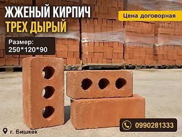 ат баши: Пустотелый, дырчатый, Жженый кирпич, Полублок, 250×120×90 — 1