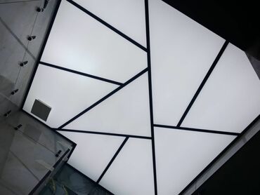 выключатель с регулятором яркости: LED işıqlı gərginlik tavan – həndəsi panelli dizayn - Müasir, minimal lalafo.az -da выключатель с регулятором яркости: LED işıqlı gərginlik tavan – həndəsi panelli dizayn - Müasir, minimal