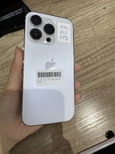 айфон 8 64г: IPhone 14 Pro, Колдонулган, 256 ГБ, Ак, 89 %