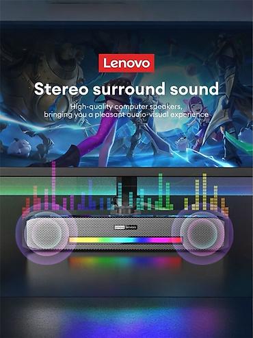 soundbar: Lenovo stereo soundbar – kompüter üçün yüksək keyfiyyətli səs sistemi — 1