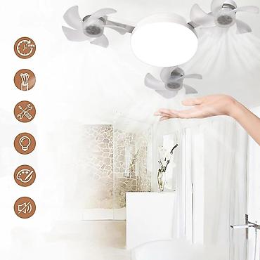 tavan sərinkeş: 3 Qanadlı 15 Pərli Pultlu Tavan sərinkeşi + LED Lampa 50W . ❄️ — 2