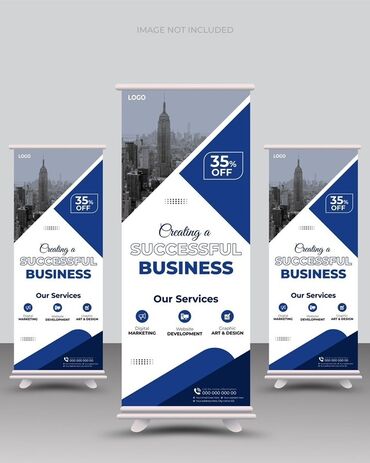 металлические двери со стеклом: Rulo Banner Dizaynı və Çapı – “Creating a Successful Business” mövzulu