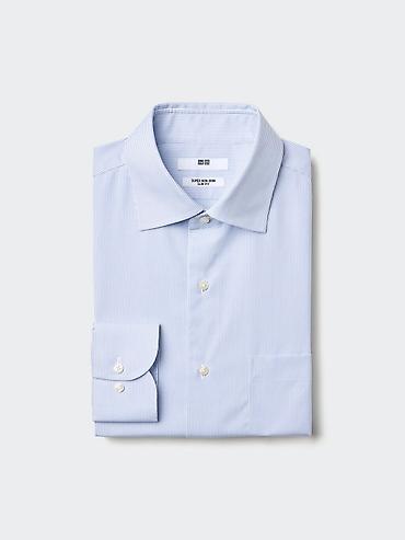Рубашки: Мужская рубашка, L, Uniqlo, Новый, цвет - Синий, Самовывоз — 1