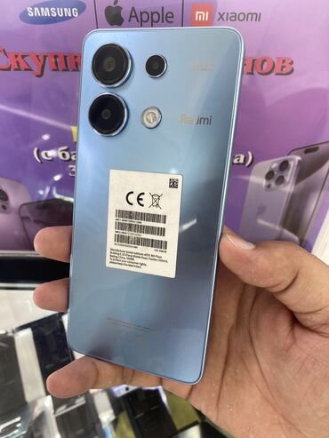 телефоны купить бу: Redmi, Redmi Note 13, Колдонулган, 256 ГБ, түсү - Көк, 1 SIM, 2 SIM