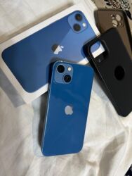 списанные айфоны за 0 рублей: IPhone 13, Колдонулган, 128 ГБ, Blue Titanium, Каптама, Куту, Коргоочу айнек