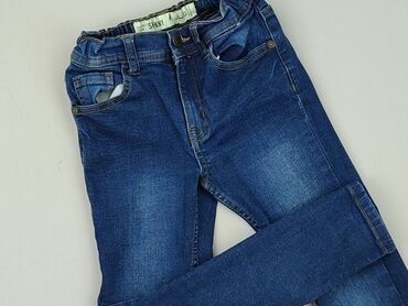 czarne woskowane spodnie: Jeans, DenimCo, 5-6 years, 110/116, condition - Perfect