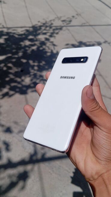 samsun s 10: Samsung Galaxy S10 Plus, Б/у, 128 ГБ, цвет - Белый