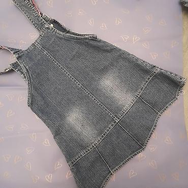 apple vacth: Uşaq üçün cins sarafan, 8-12 aylıq - Material: orta qalınlıqda denim — 2