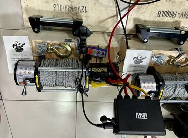 Товары и оборудование для с/х животных: АВТО ЛЕБЕДКИ 12/24 Вт от компании «Техномаш» 9,3мм трос 20 м 9500LB — 11