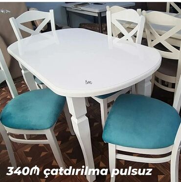 Sifarişlə masa və oturacaq dəstləri: ✔️Sifarişlə✔️ ✔️Kuxna üçün stol stul dəsti✨✨. 2 stul masa künc divan — 3