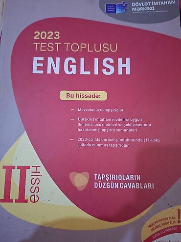 Testlər: İngilis dili Testlər 11-ci sinif, DİM, 2-ci hissə, 2023 il — 1