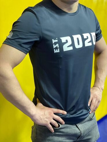 серые футболки мужские: Футболка 3XL (EU 46), 4XL (EU 48), 5XL (EU 50), цвет - Синий