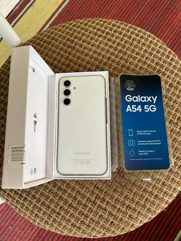 samsung a54 5g qiymeti: Samsung Galaxy A54 5G, 256 GB, rəng - Ağ, Barmaq izi, Simsiz şarj, İki sim kartlı