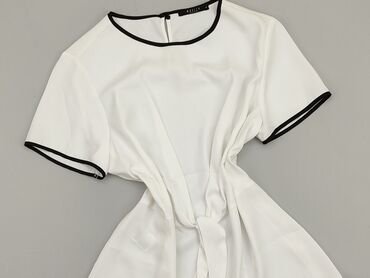 białe bluzki z krótkim rękawem eleganckie: Blouse, Mohito, L (EU 40), condition - Very good