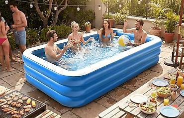 intex basein: 🌊 Elektron Nasos HƏDİYYƏ! 🎁 INTEX Şişmə Hovuz – Yay üçün ideal seçim! — 1