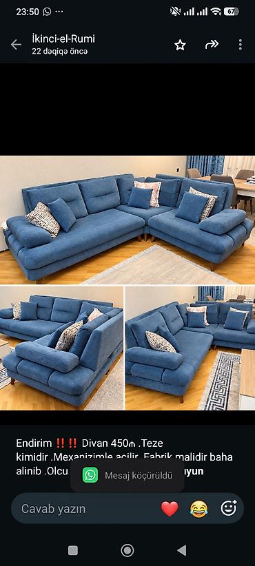 Endirim ‼️‼️ Divan 450₼ .Teze kimidir .Mexanizimle acilir .Fabrik