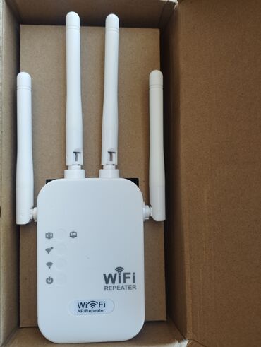 tp link az: WiFi Repeater / AP gücləndirici - 4 ədəd xarici antena ilə geniş