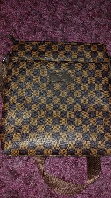 купить кожаный портфель мужской: Барсетка, Louis Vuitton, Материал: Экокожа, Новый