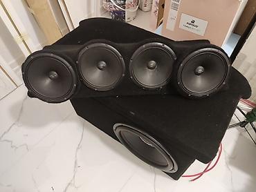 deaf bonce: Avtoakustika komplekti – subwoofer + 4 ədəd mid-woofer - Subwoofer — 8