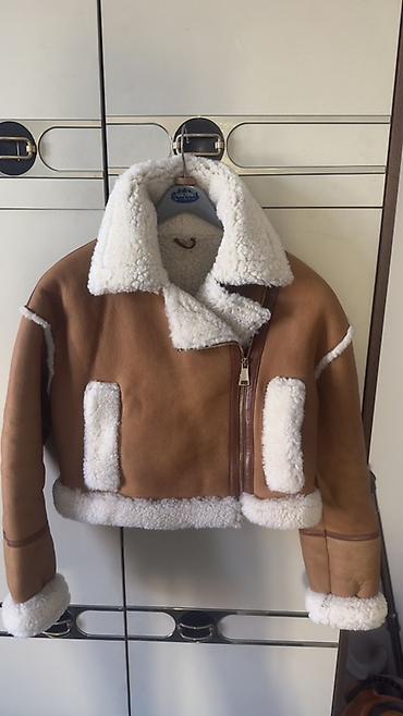 geris obuca: Ženska kraća pilotska jakna sa krznom (shearling stil) - Boja: spolja — 1