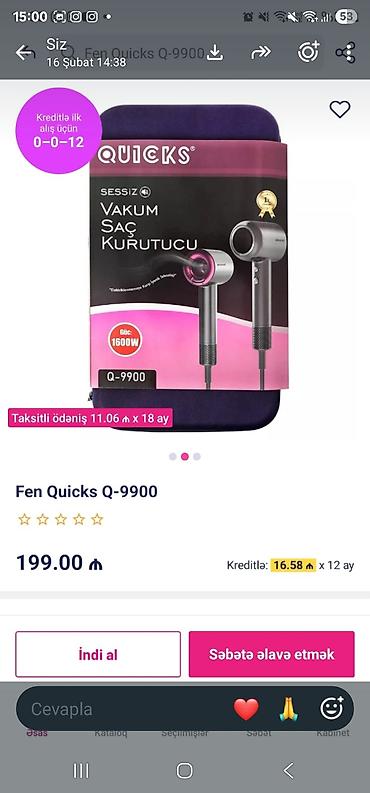 paltar qurudan asilqan: Quicks fen təzədir 80 azn satılır.istifadə edilməyib — 3