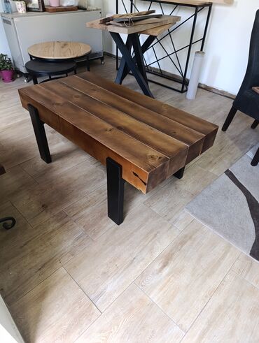 sklopivi drveni stolovi: Klub sto GREDE Dimenzija stola 120x60 visina 50cm Debljina grede