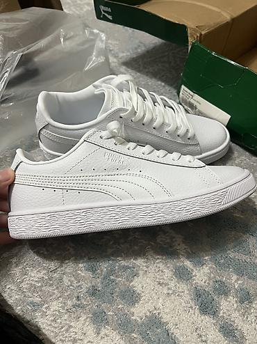 кеды пума: Кроссовки, 39, Puma, Новый, цвет - Белый, Самовывоз, Платная доставка — 1