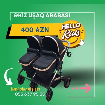 Əkizlər üçün arabalar: Əkizlər üçün araba, Yeni, Yaş: 30 ay