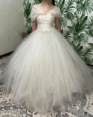 бальные платье: Пышное свадебное платье принцесса - Силуэт: ball gown/пышное, с — 3