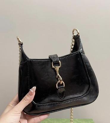 gucci guilty: Сумка-мини через плечо/на плечо новый - Материал: гладкая черная кожа — 1
