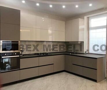 Sifarişlə mətbəx mebeli: Sifarişlə mətbəx dəsti, Özü çəkən petlələr, MDF, Kredit yoxdur, Pulsuz çatdırılma — 4