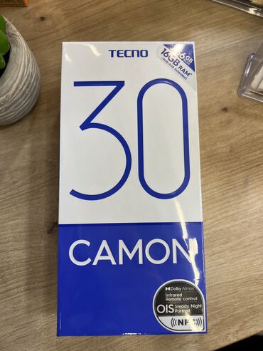 сотовый телефон honor: Tecno Camon 30, Новый, 256 ГБ, цвет - Черный, 2 SIM